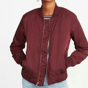 Satin Zip Bomber Jacket